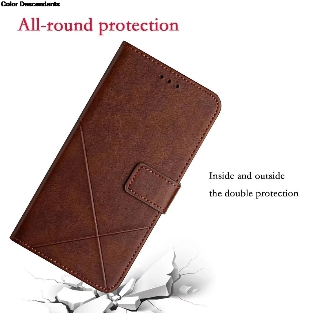 Flip Leather Phone Case For Redmi Note 13 Card Holder Stand Book Cover