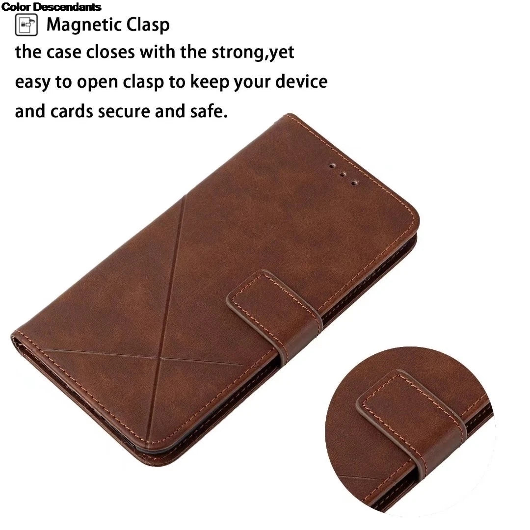 Flip Leather Phone Case For Redmi Note 13 Card Holder Stand Book Cover