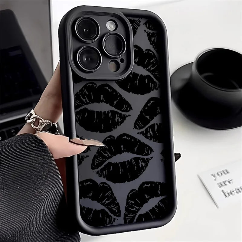 Sexy Girl Lips Phone Case For iPhone 13 11 15 14 12 16 Pro Max Funda iPhone 15 14 16e 7 8 Plus XR XS X SE Candy Heart Soft Cover