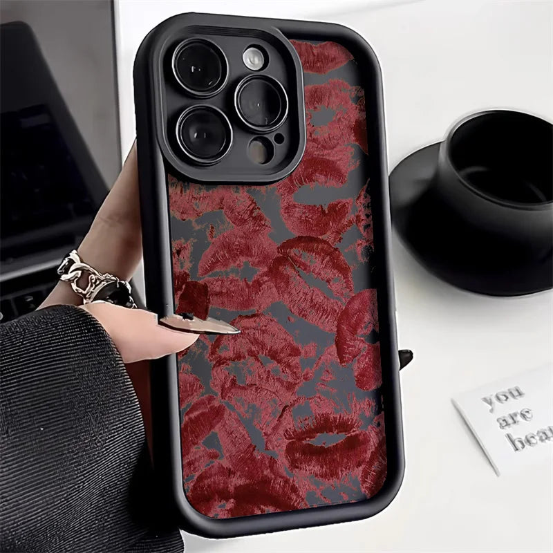 Sexy Girl Lips Phone Case For iPhone 13 11 15 14 12 16 Pro Max Funda iPhone 15 14 16e 7 8 Plus XR XS X SE Candy Heart Soft Cover