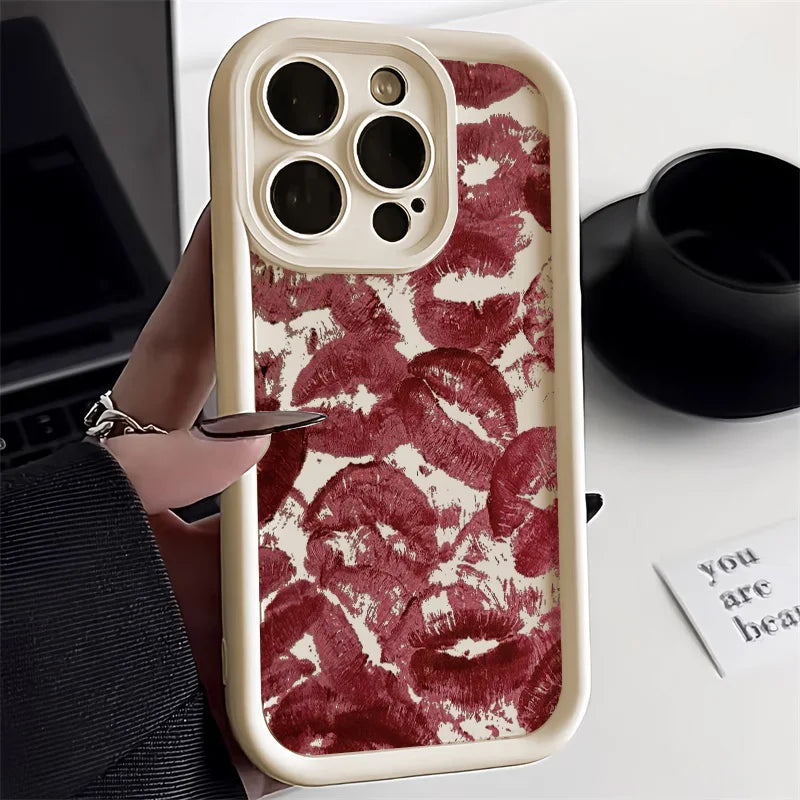 Sexy Girl Lips Phone Case For iPhone 13 11 15 14 12 16 Pro Max Funda iPhone 15 14 16e 7 8 Plus XR XS X SE Candy Heart Soft Cover